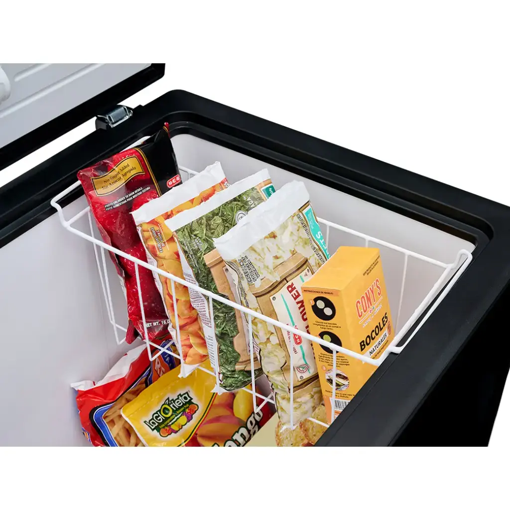 CONSERVADOR DE CONGELADOS TAPA COFRE 7p3 HORIZONTAL 115V NEGRO CON LUZ MIDEA MDRC280FZM30
