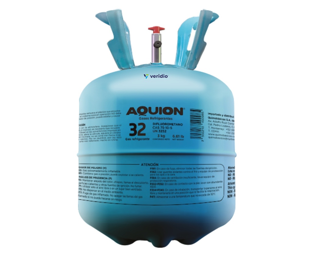GAS REFRIGERANTE AQUION CNR R-32 DE 9.5 KG