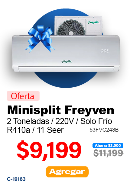 MINISPLIT FREYVEN 2.0 TON 53FVC243B 11 SEER SOLO FRIO 220V R410A