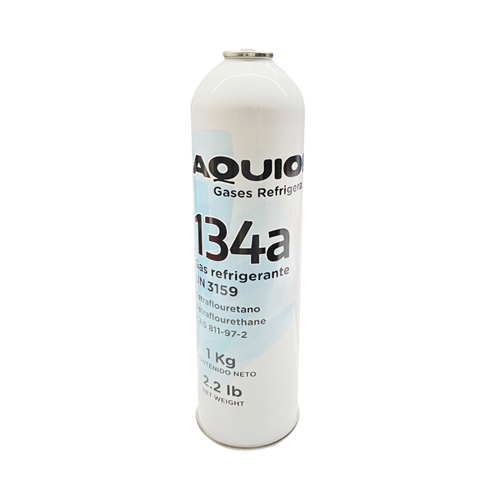 GAS REFRIGERANTE R134A 1.0 KG LATA CON PIVOTE AQUION 
