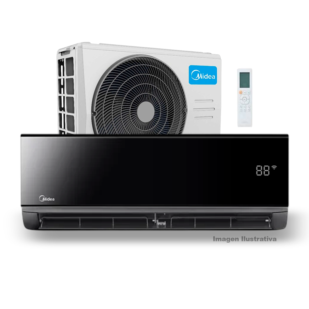 MINISPLIT INVERTER MIDEA 1.0 TON MAS12H2AGM32 20 SEER FRIO/CALOR 220V WIFI R-32A