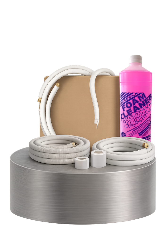 PKT INSTALES 01 | Kit instalación minisplit 4 m + foam cleaner + manguera de desagüe