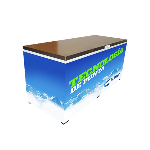 [10433] CONSERVADOR DE CONGELADOS TAPA COFRE 25p3 HORIZONTAL 115V TAPA ACERO INOXIDABLE CRIOTEC CTCC-25AC