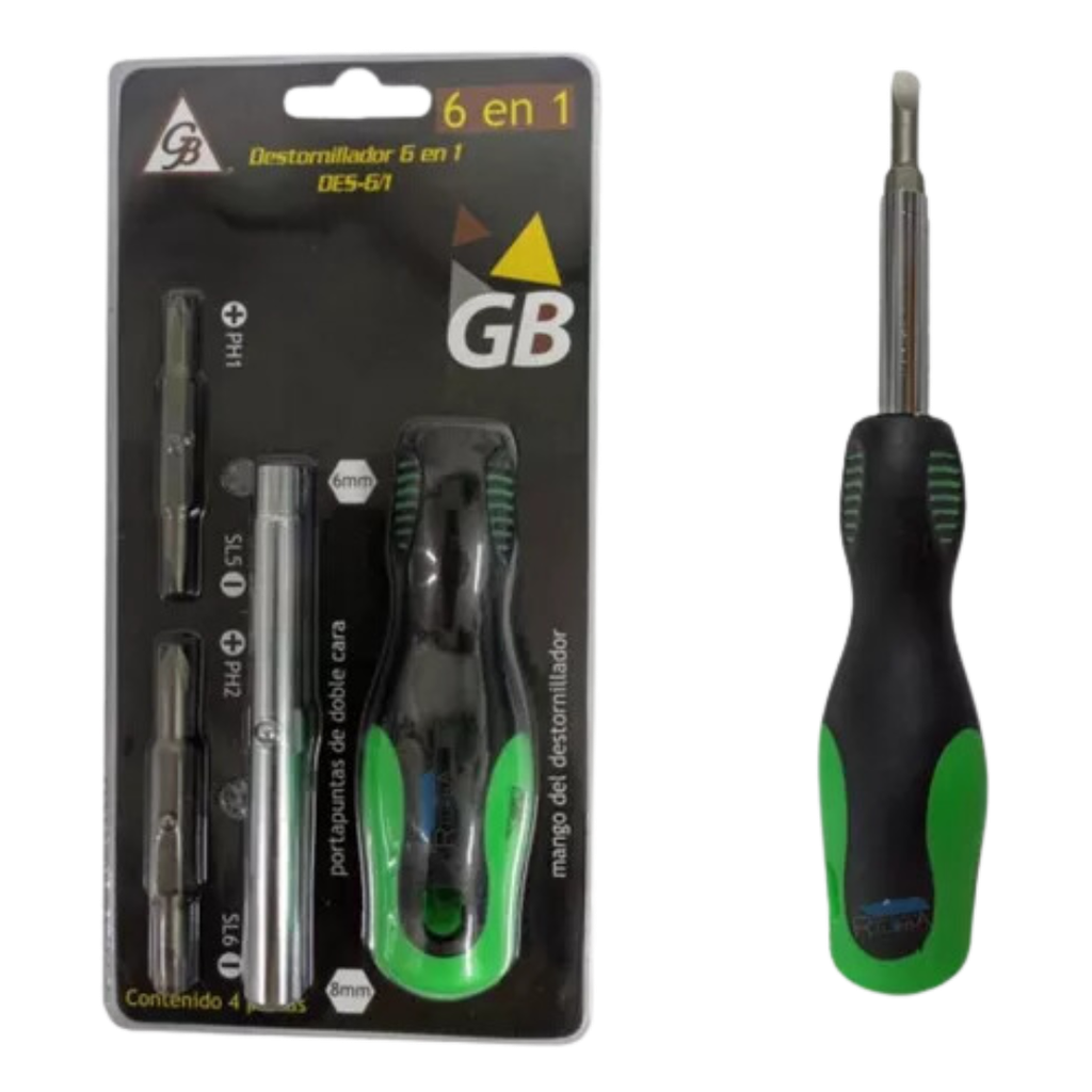 DESARMADOR GB 6 EN 1 MOD. DES-6/1