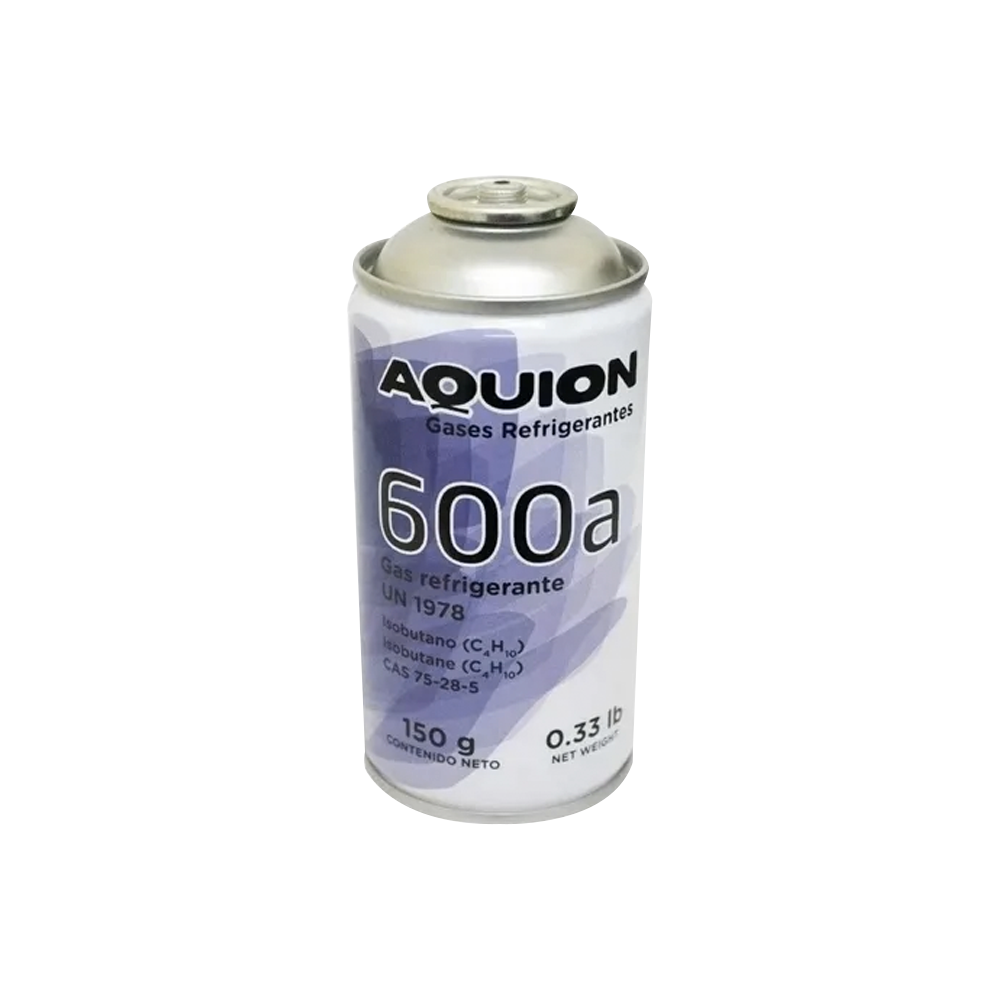 [14219] GAS REFRIGERANTE R600A 150 G LATA CON PIVOTE AQUION