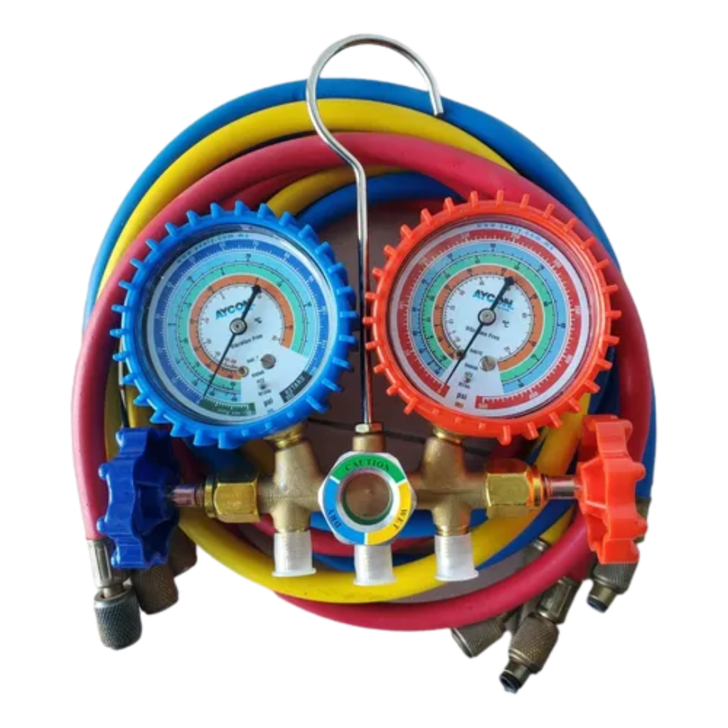 [20222] MANIFOLD RECTO AYCON AY-536GHMM P/R-22, 134A,404A,407A507A C/MANG 36" 600 PSI