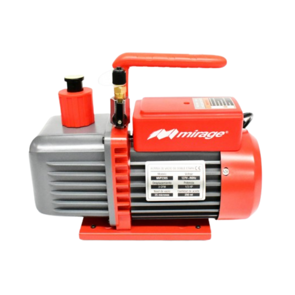 [17486] BOMBA DE VACIO MIRAGE MVP236T 3.6 CFM 1/2 HP 2 ETAPAS 127 VCA 60 HZ CON VALVULA DE BLOQUEO