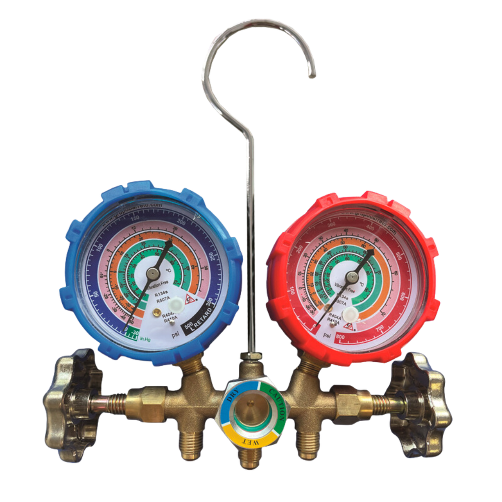 MANIFOLD DE ALUMINIO CON MIRILLA R134, R507, R404, R410 GB HCT‐360