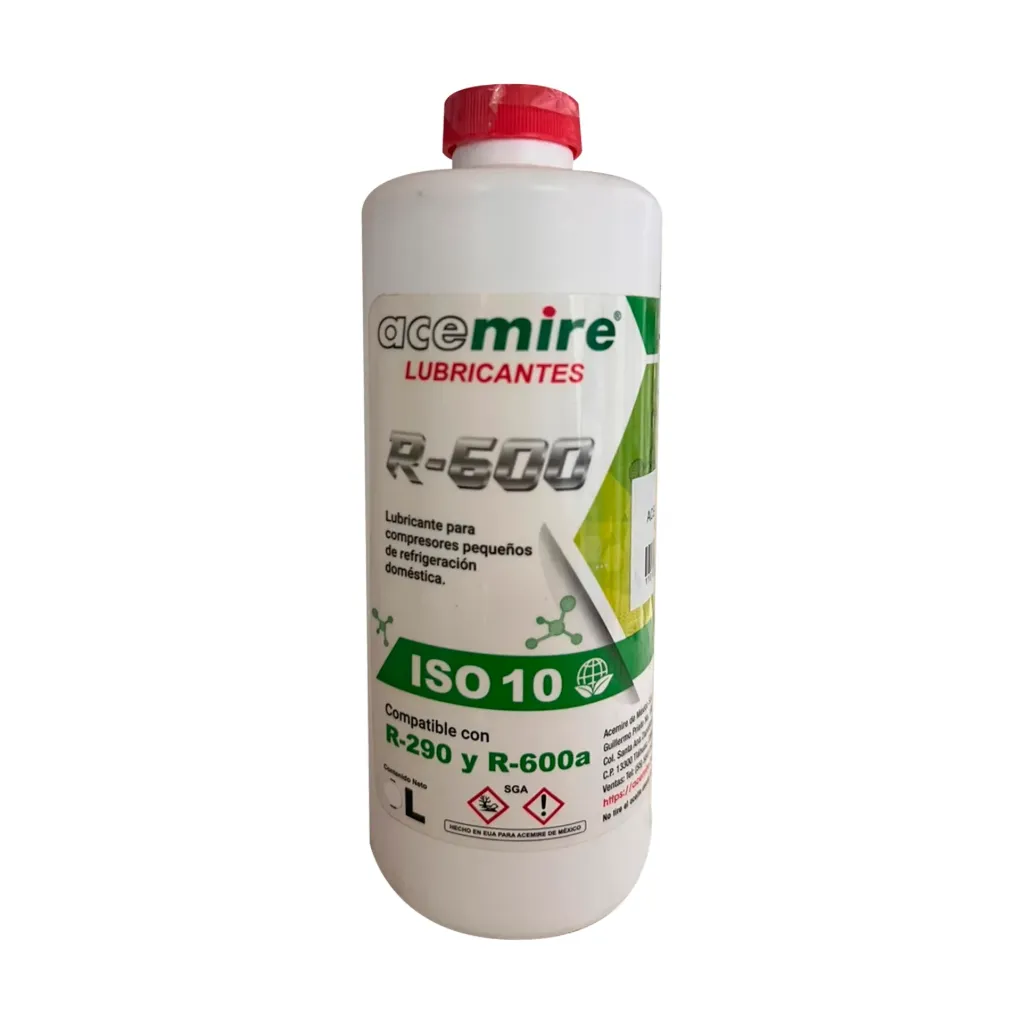 ACEITE ACEMIRE R-600, 60 SUS o 10 CST  DE 1/2 LTO