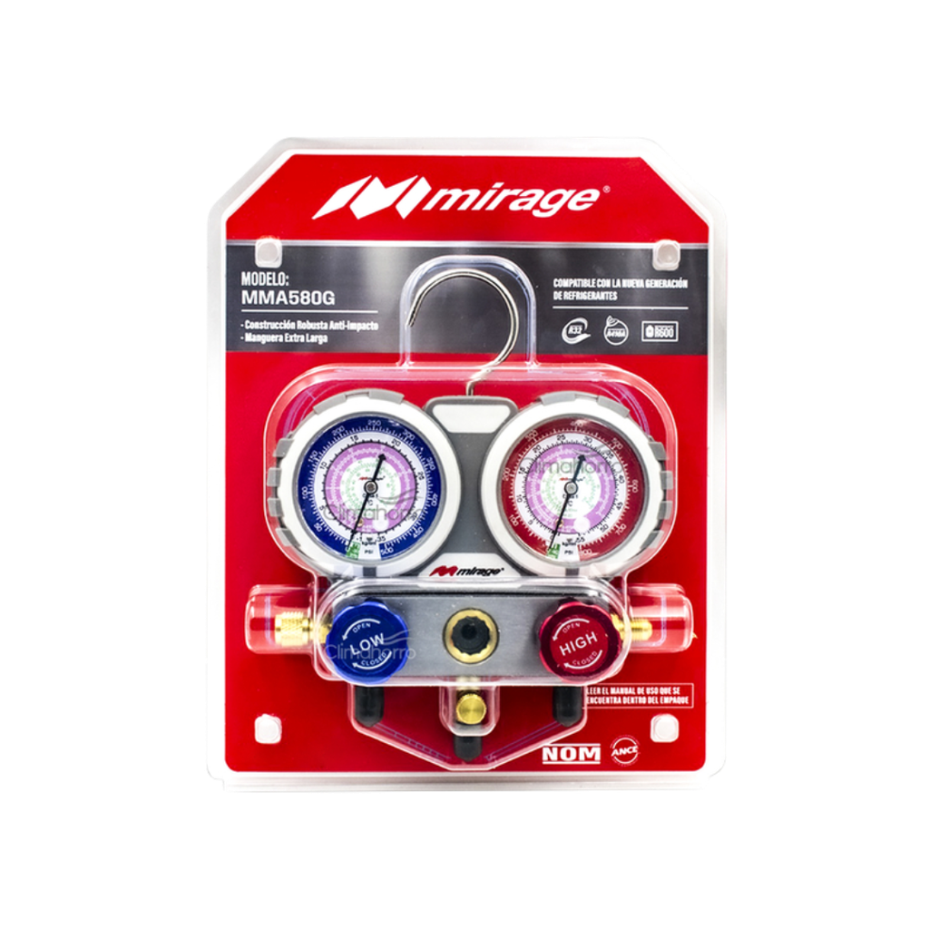 MANIFOLD R-32, R410, R-600 1.5 MTS'' MIRAGE MMA580G