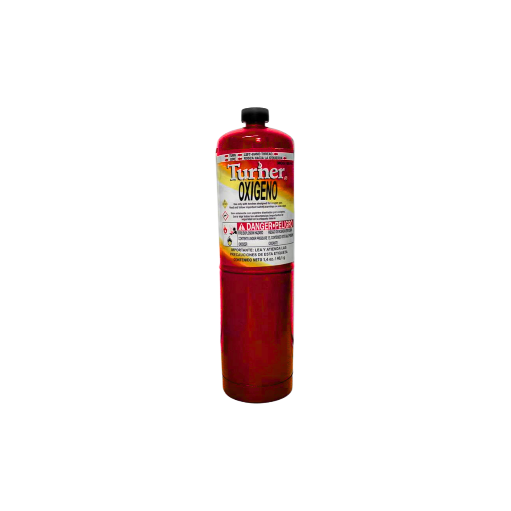 TANQUE ROJO OXIGENO ETIQUETA VERDE CLEAN BURN BR-09 400 GRAMOS