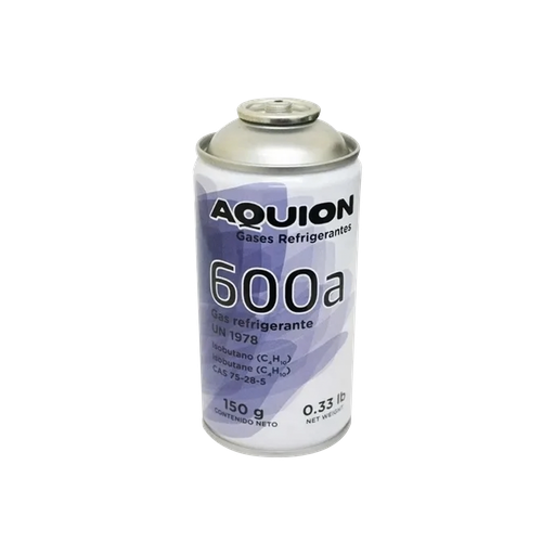 [14219] GAS REFRIGERANTE R600A 150 G LATA CON PIVOTE AQUION